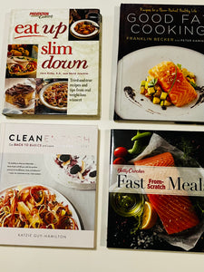 HEALTHY COOKING/ 4 BOOKS CLEAN ENOUGH/ EAT UP