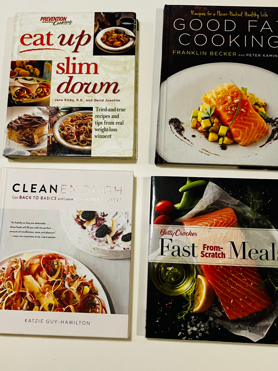 HEALTHY COOKING/ 4 BOOKS CLEAN ENOUGH/ EAT UP