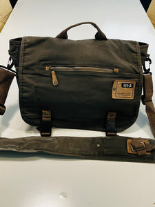 CANVAS MESSENGER BAG GREEN/ UK ARMY SURPLUS
