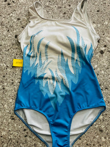 BLUE & WHITE LEOTARD PADDED - LADIES SMALL - size Small