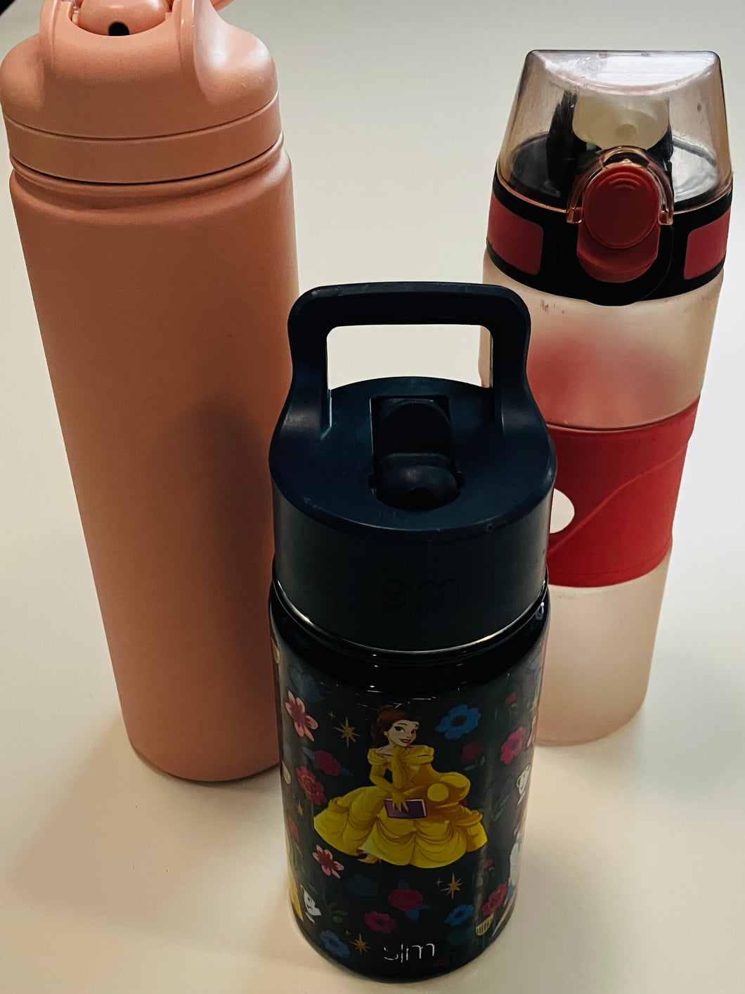 3 WATER BOTTLES STAINLESS STEEL/ PINK